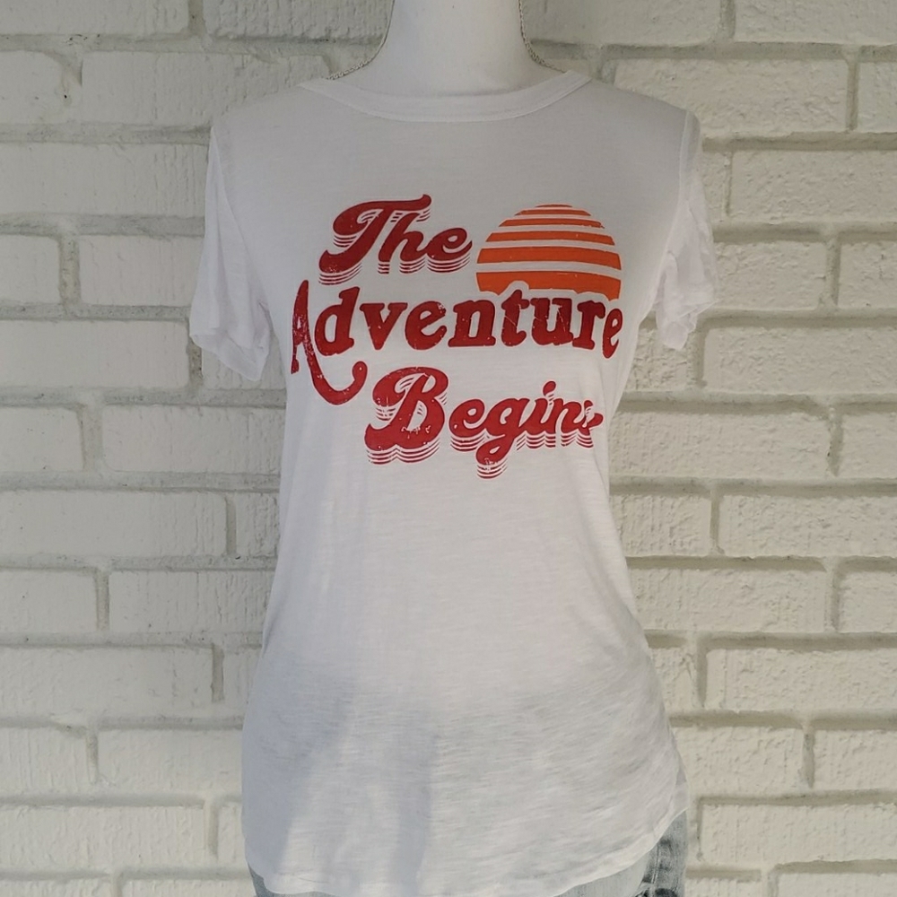 The Adventure Begins graphic tee